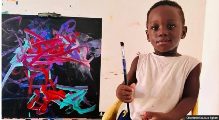 Mother's joy as son named world's youngest male artist