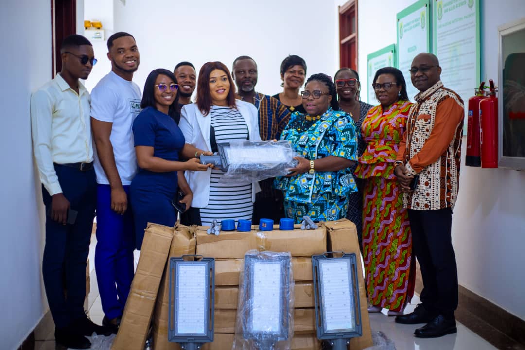 CEO of Chamber of Independent Power Producers Ghana donates 20 streetlights to UHAS