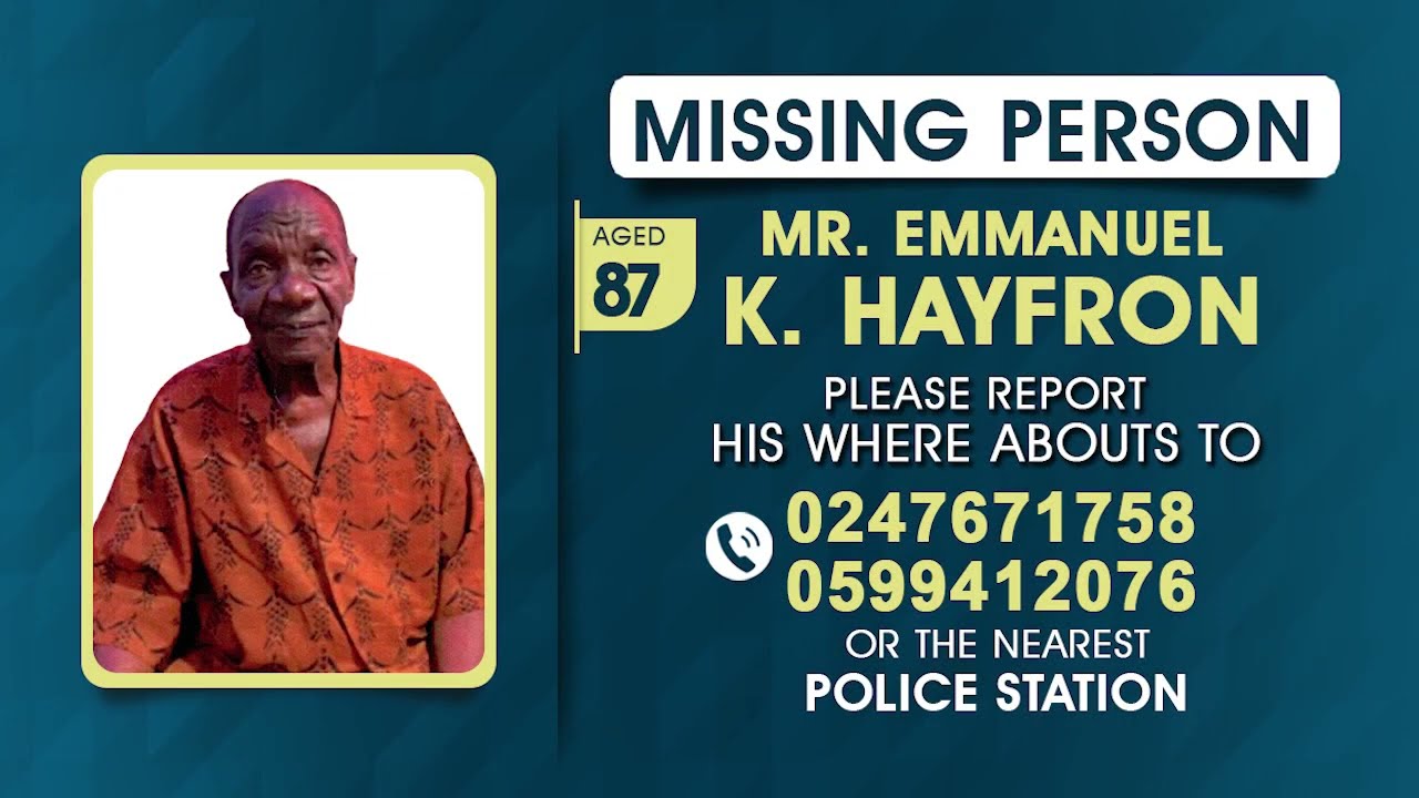 Emmanuel K. Kweku - Missing Person