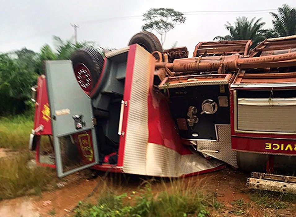 Fire tender involved in accident, 7 crew injured, 2 in critical condition